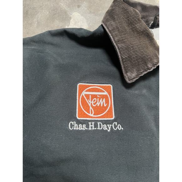 Carhartt Detroit‎ Work Jacket VTG Blanket Lined Chore Coat blk Black FEIN Faded - Picture 4 of 9